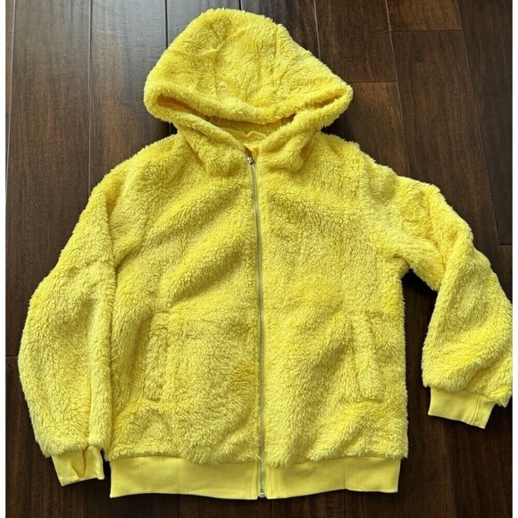 Haloumoning Girls Fleece Jackets Zipper Soft Sherpa Outwear Coat With Pockets L - Picture 5 of 13